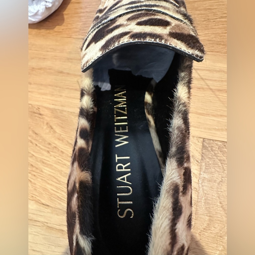 Stuart Weitzman Leopard Print Loafers Size 7 - Picture 2 of 3